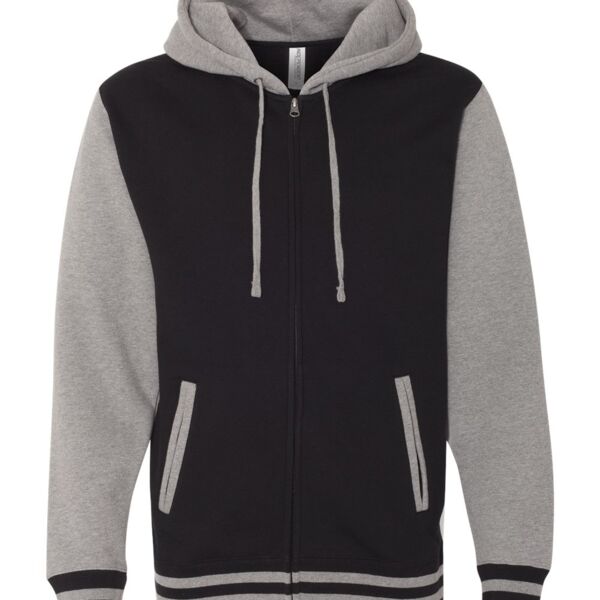 Unisex Heavyweight Varsity Full-Zip Hooded Sweatshirt  Thumbnail